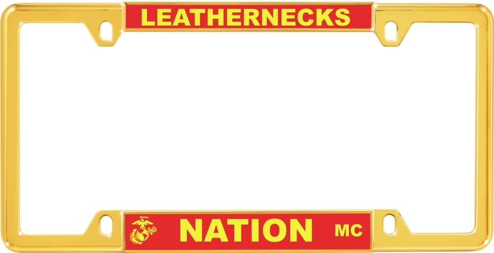 LEATHERNECKS - Metal Car License Plate Frame